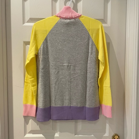 Charter Club multi coloured turtleneck with pearls sweater - Picture 2 of 5
